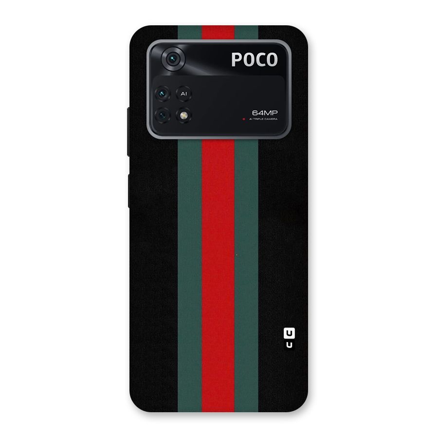 Basic Colored Stripes Back Case for Poco M4 Pro 4G