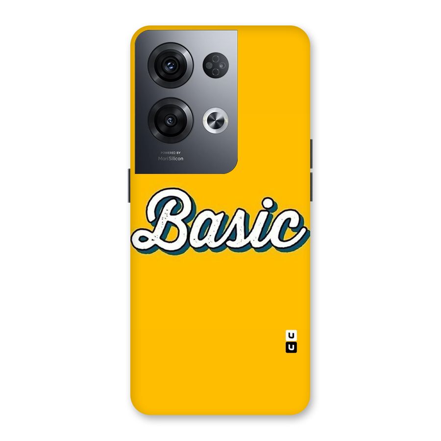 Basic Yellow Back Case for Oppo Reno8 Pro 5G