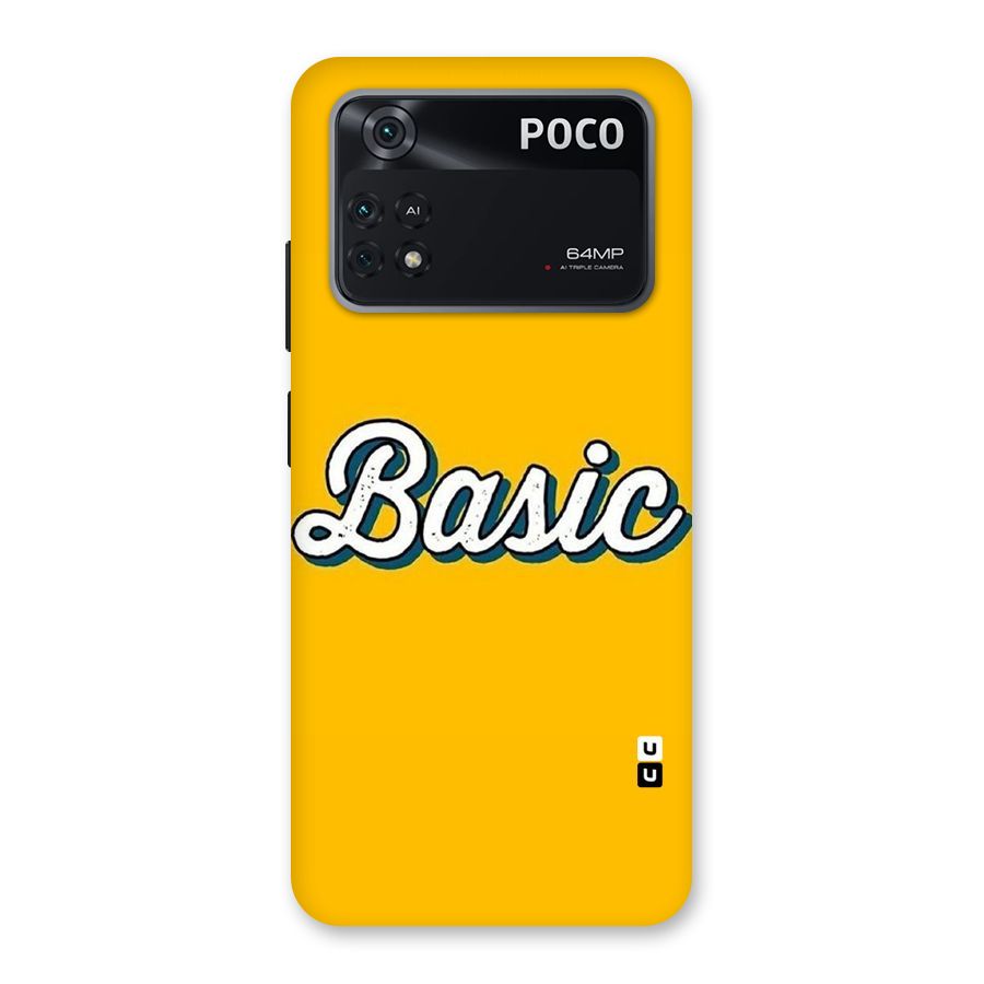 Basic Yellow Back Case for Poco M4 Pro 4G