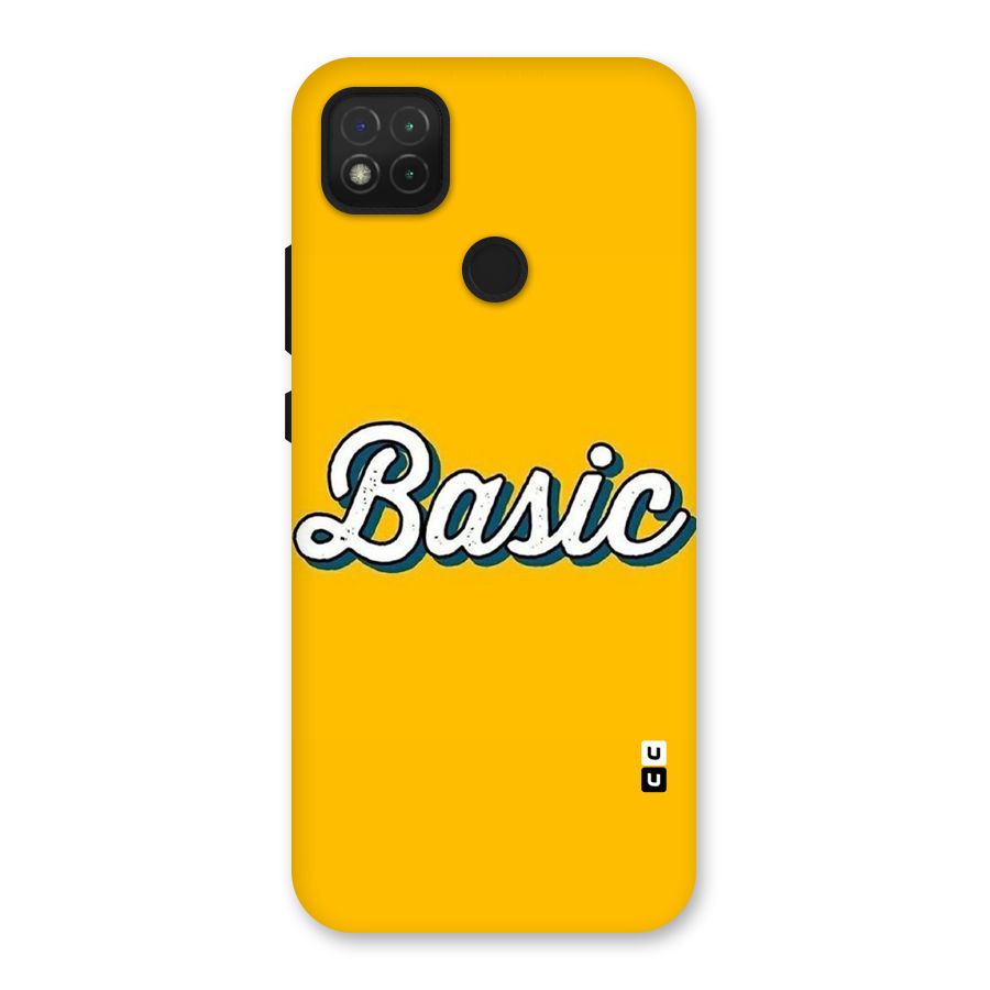 Basic Yellow Back Case for Redmi 9 Activ