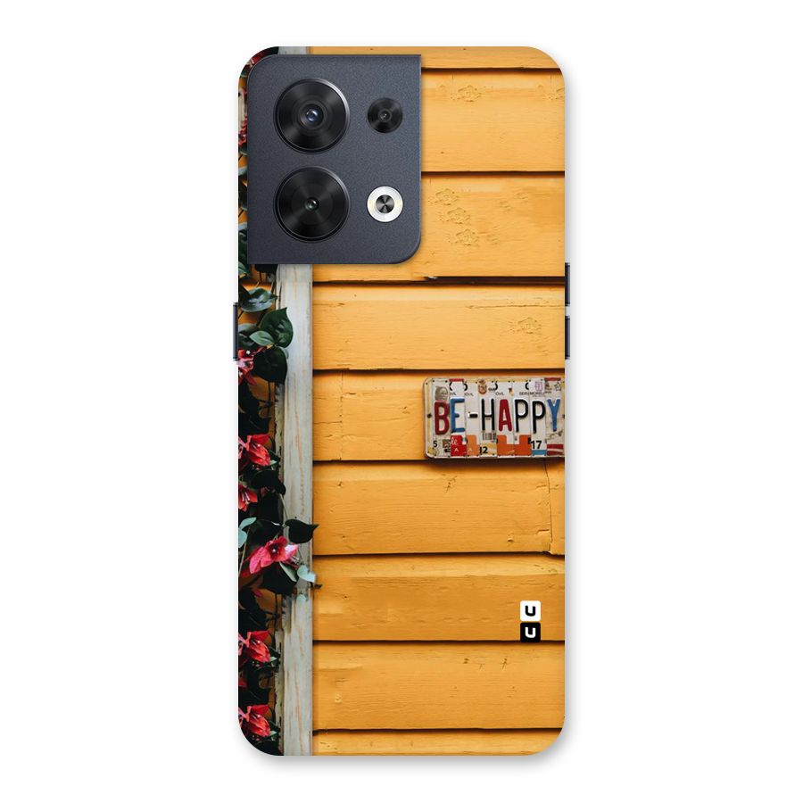 Be Happy Yellow Wall Back Case for Oppo Reno8 5G