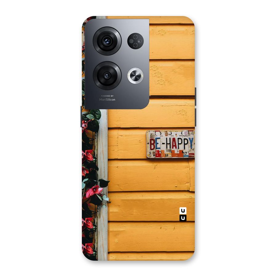 Be Happy Yellow Wall Back Case for Oppo Reno8 Pro 5G
