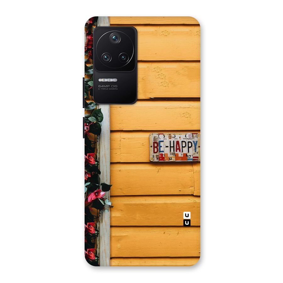 Be Happy Yellow Wall Back Case for Poco F4 5G