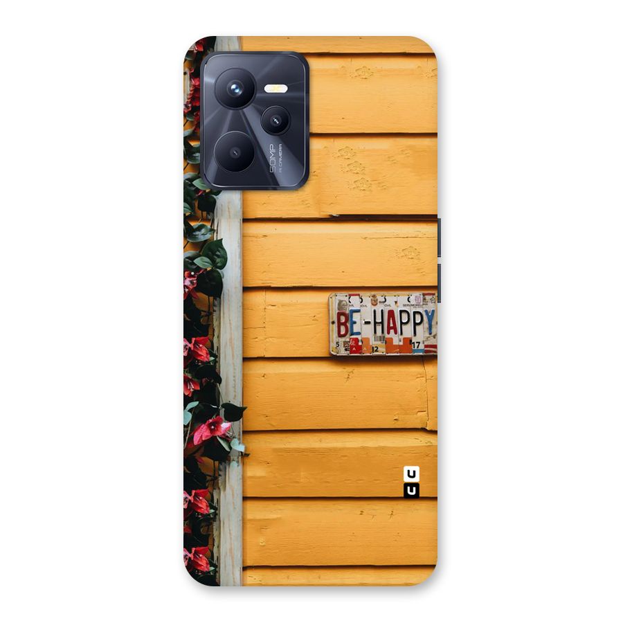 Be Happy Yellow Wall Back Case for Realme C35