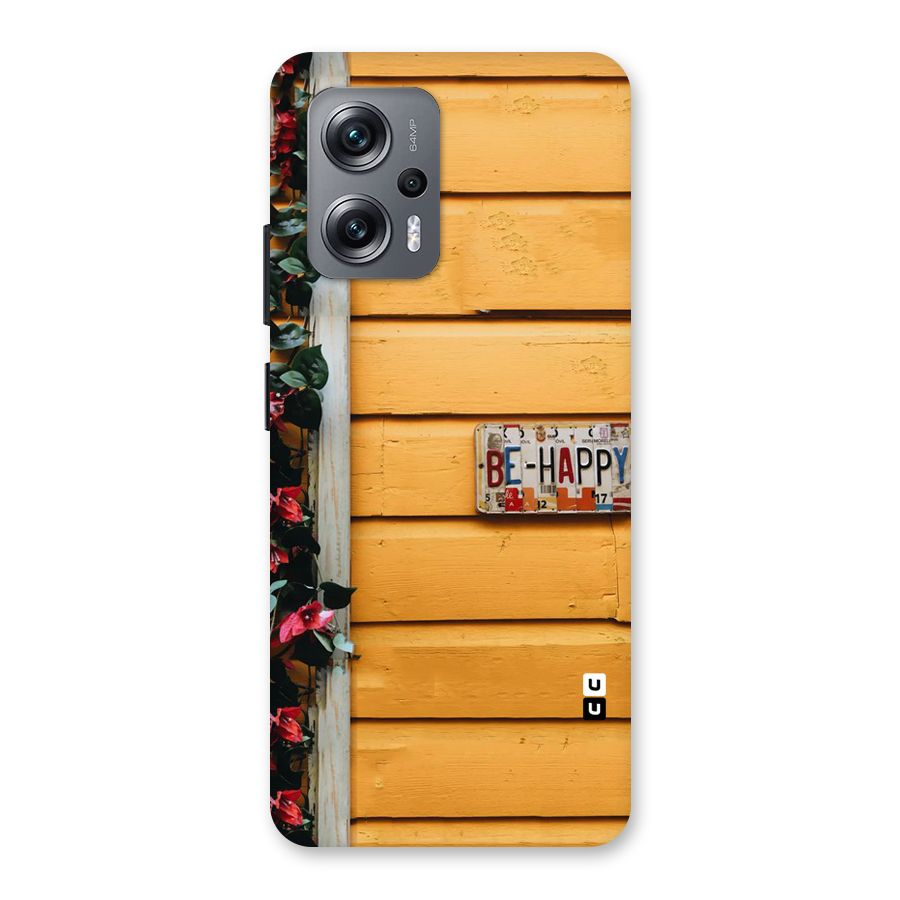 Be Happy Yellow Wall Back Case for Redmi K50i