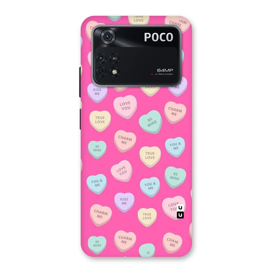 Be Mine Hearts Pattern Back Case for Poco M4 Pro 4G