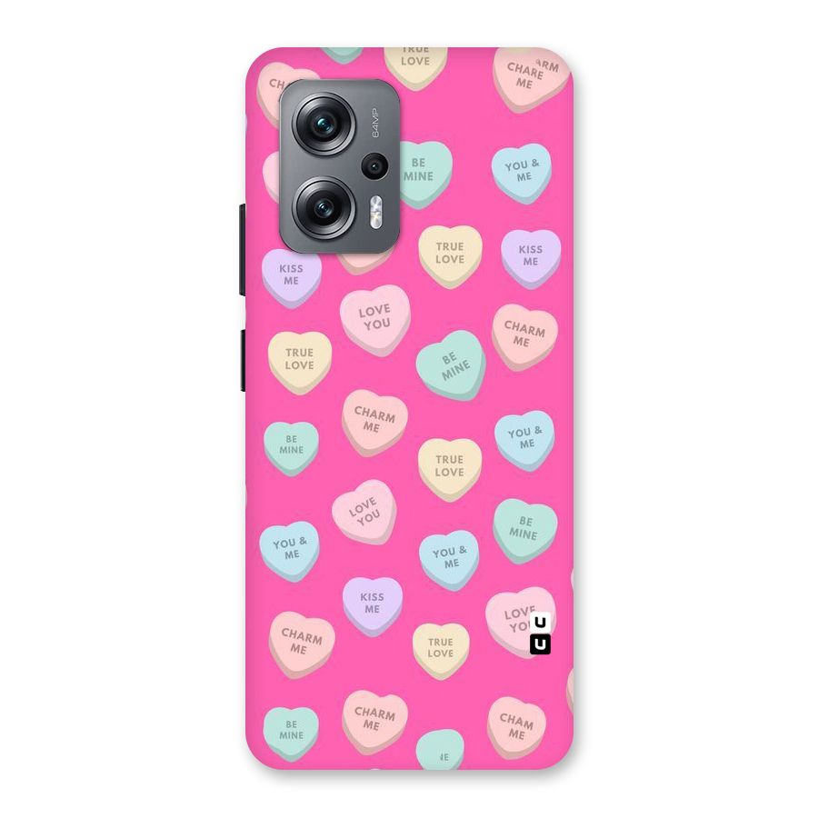 Be Mine Hearts Pattern Back Case for Redmi K50i