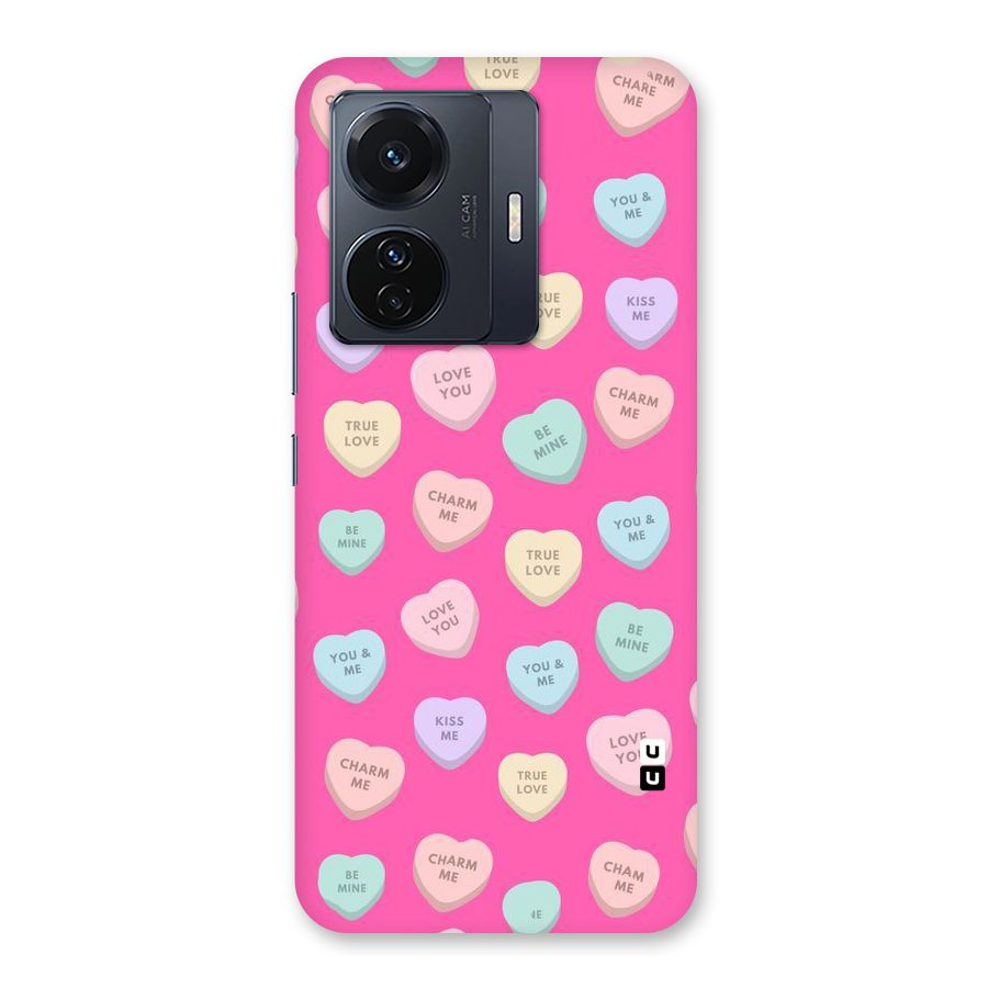 Be Mine Hearts Pattern Back Case for Vivo T1 Pro