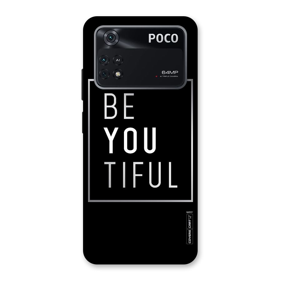 Be You Beautiful Back Case for Poco M4 Pro 4G