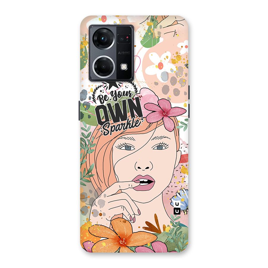 Be Your Own Sparkle Glass Back Case for Oppo F21 Pro 5G