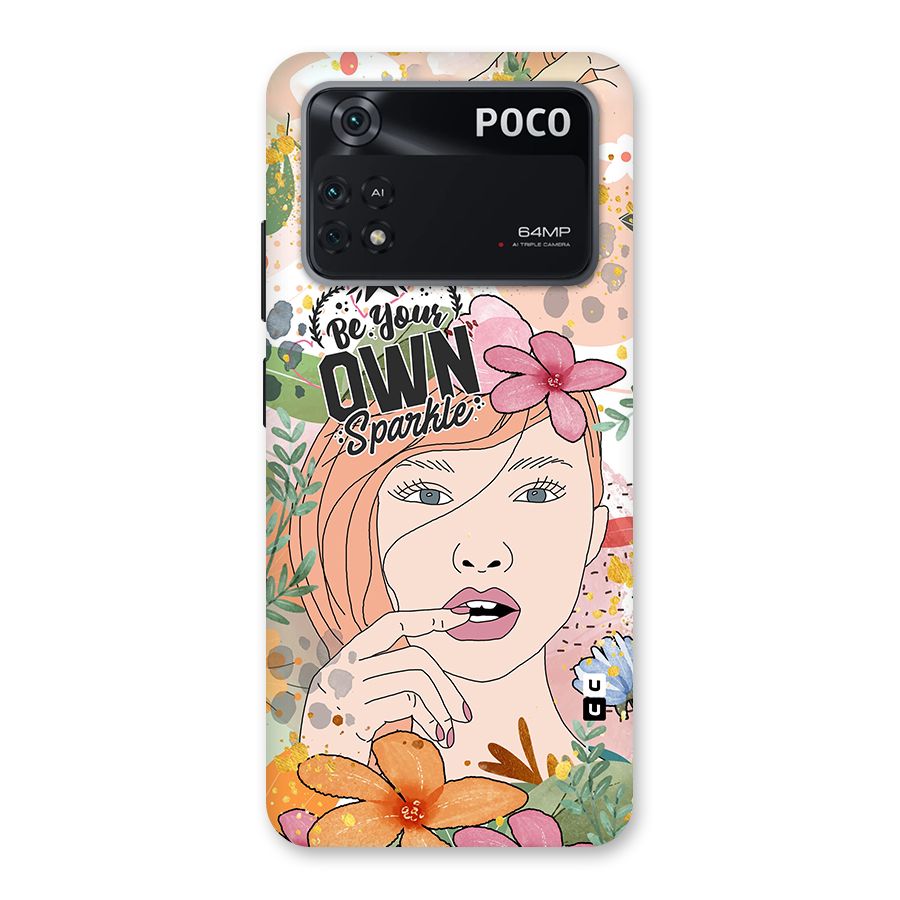 Be Your Own Sparkle Back Case for Poco M4 Pro 4G