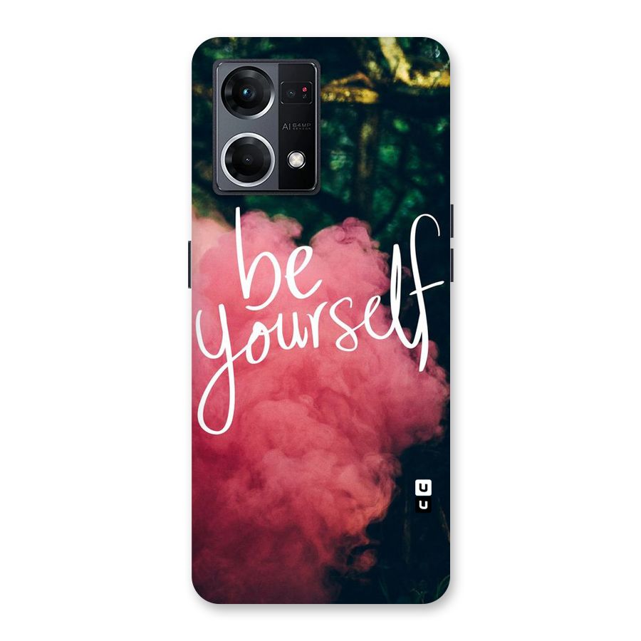 Be Yourself Greens Glass Back Case for Oppo F21 Pro 5G