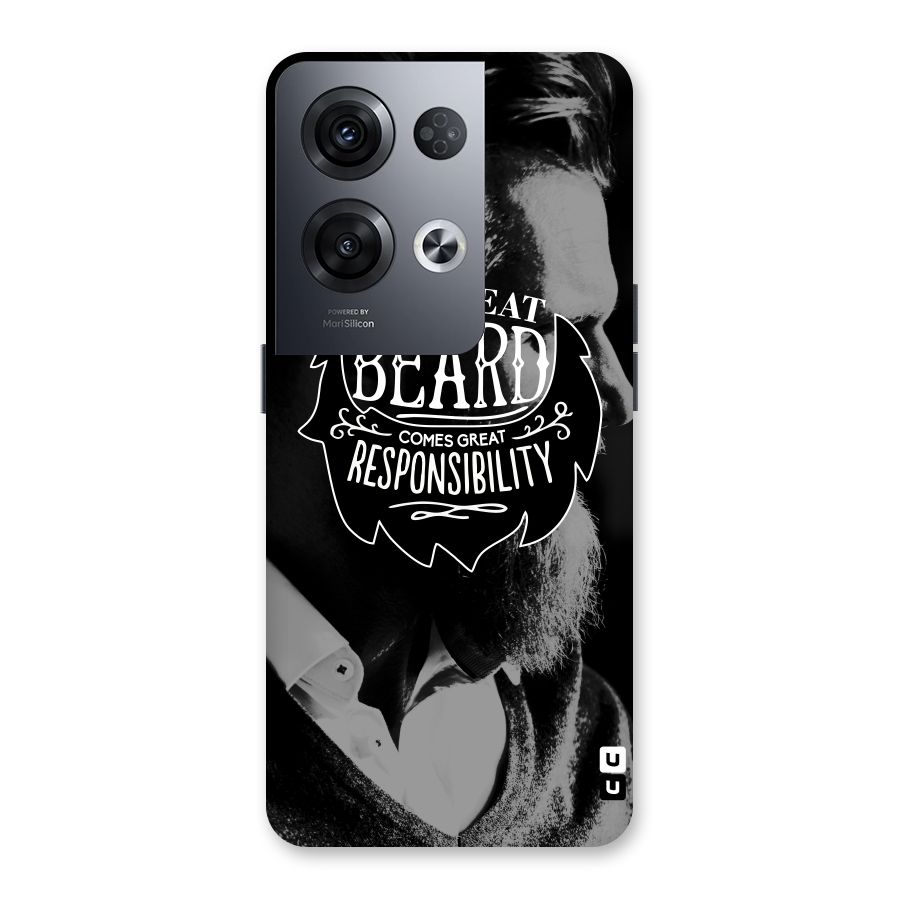 Beard Responsibility Quote Back Case for Oppo Reno8 Pro 5G