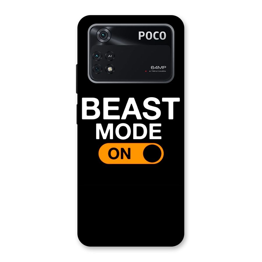 Beast Mode Switched On Back Case for Poco M4 Pro 4G