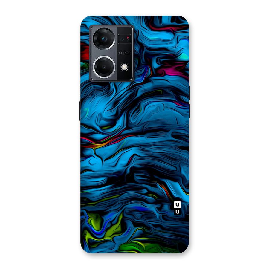 Beautiful Abstract Design Art Glass Back Case for Oppo F21 Pro 5G