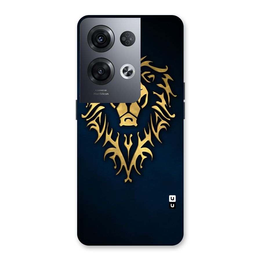 Beautiful Golden Lion Design Back Case for Oppo Reno8 Pro 5G
