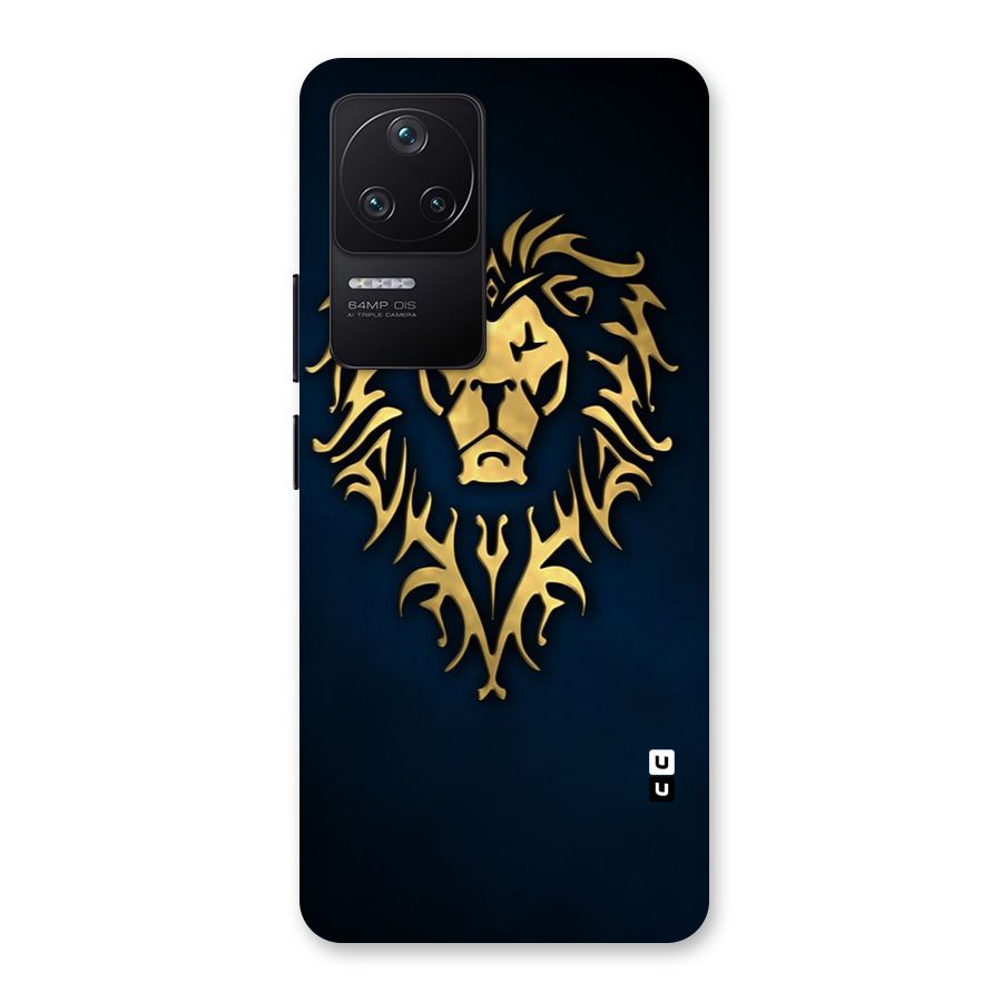 Beautiful Golden Lion Design Back Case for Poco F4 5G