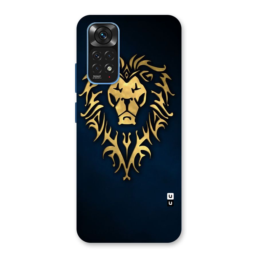 Beautiful Golden Lion Design Back Case for Redmi Note 11S