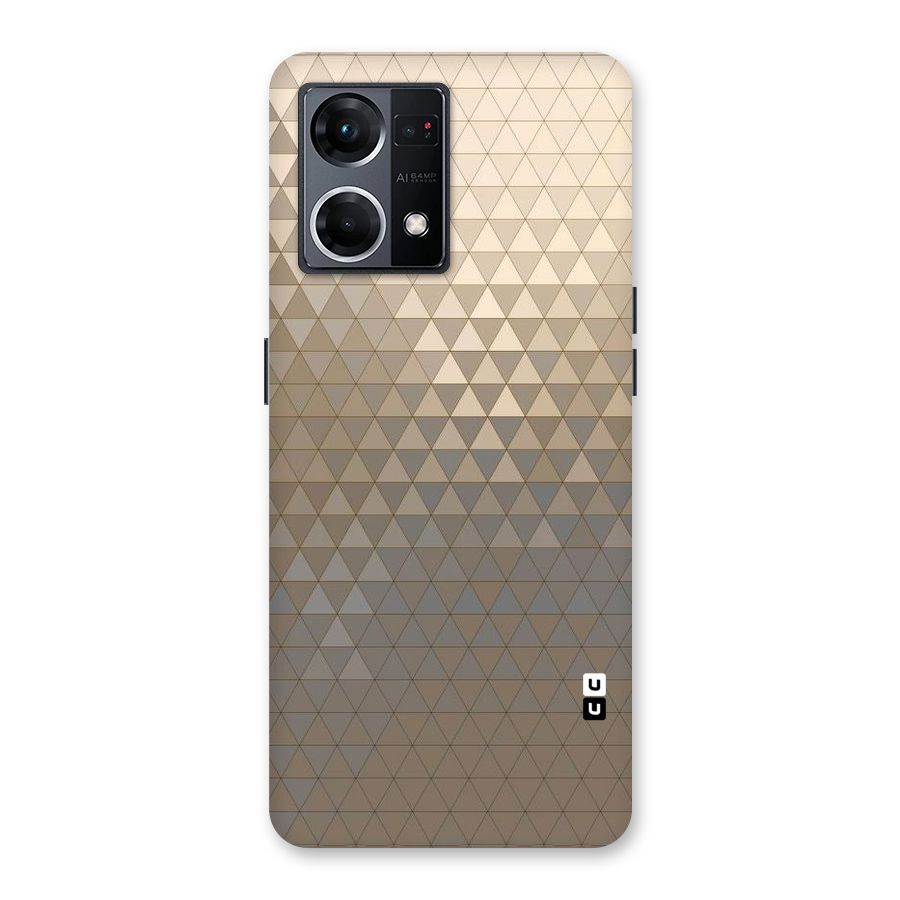 Beautiful Golden Pattern Glass Back Case for Oppo F21 Pro 5G