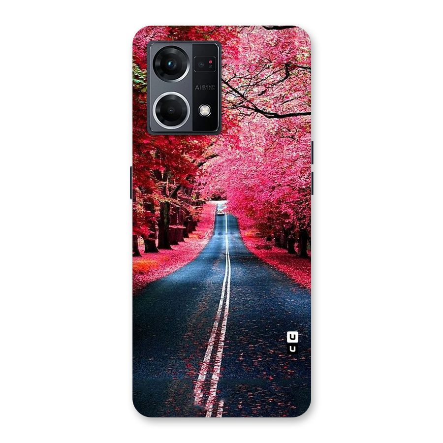 Beautiful Red Trees Glass Back Case for Oppo F21 Pro 5G