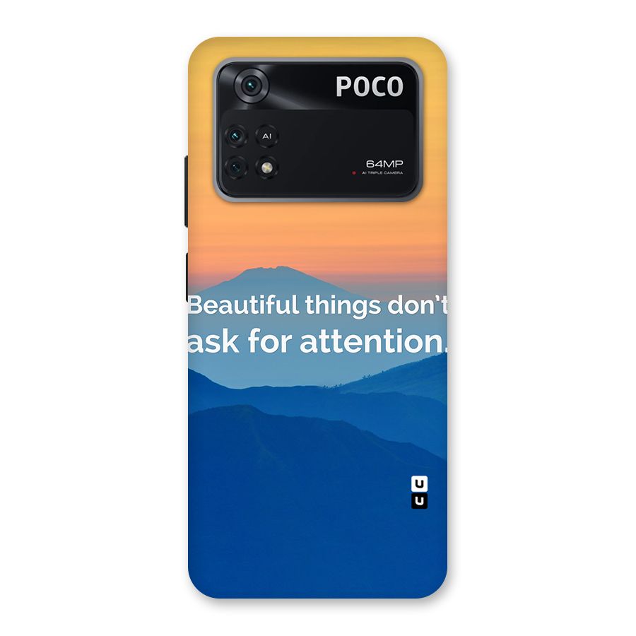 Beautiful Things Quote Back Case for Poco M4 Pro 4G