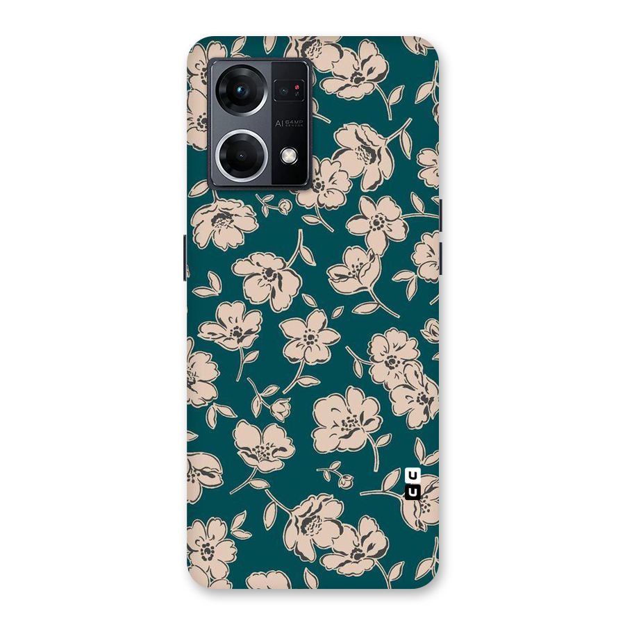 Beauty Green Bloom Glass Back Case for Oppo F21 Pro 5G