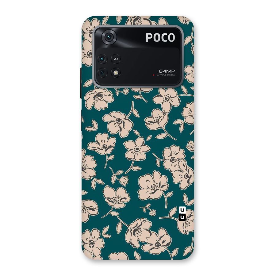Beauty Green Bloom Back Case for Poco M4 Pro 4G