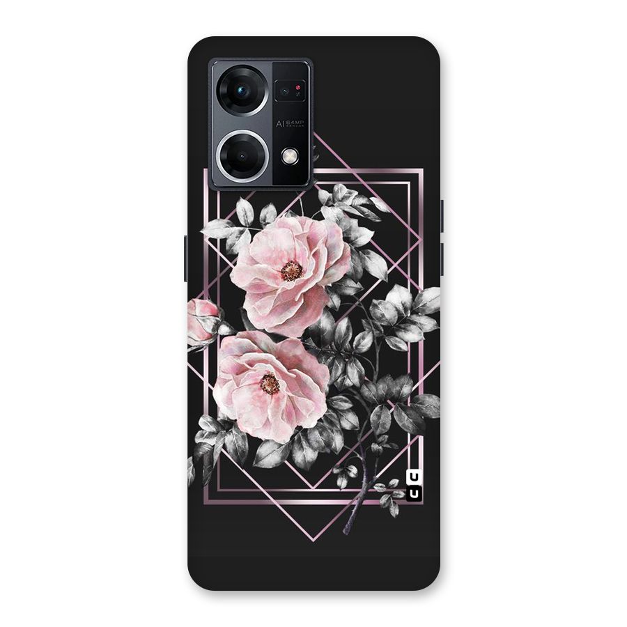 Beguilling Pink Floral Glass Back Case for Oppo F21 Pro 5G