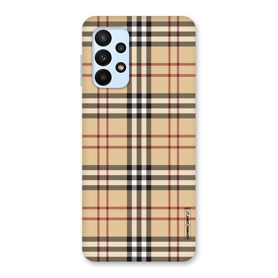 Beige Check Back Case for Galaxy A23