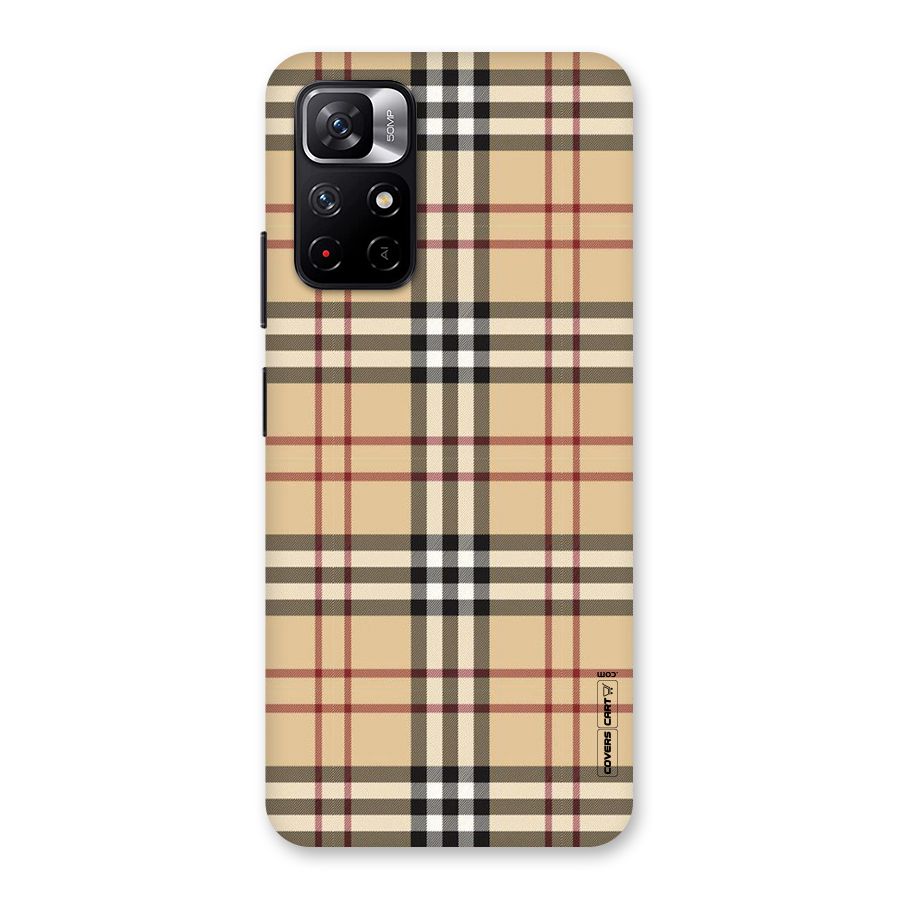 Beige Check Back Case for Redmi Note 11T 5G