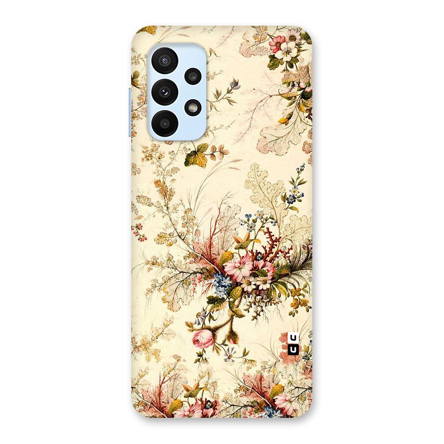 Beige Floral Back Case for Galaxy A23