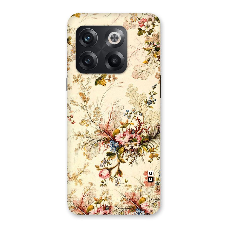 Beige Floral Back Case for OnePlus 10T