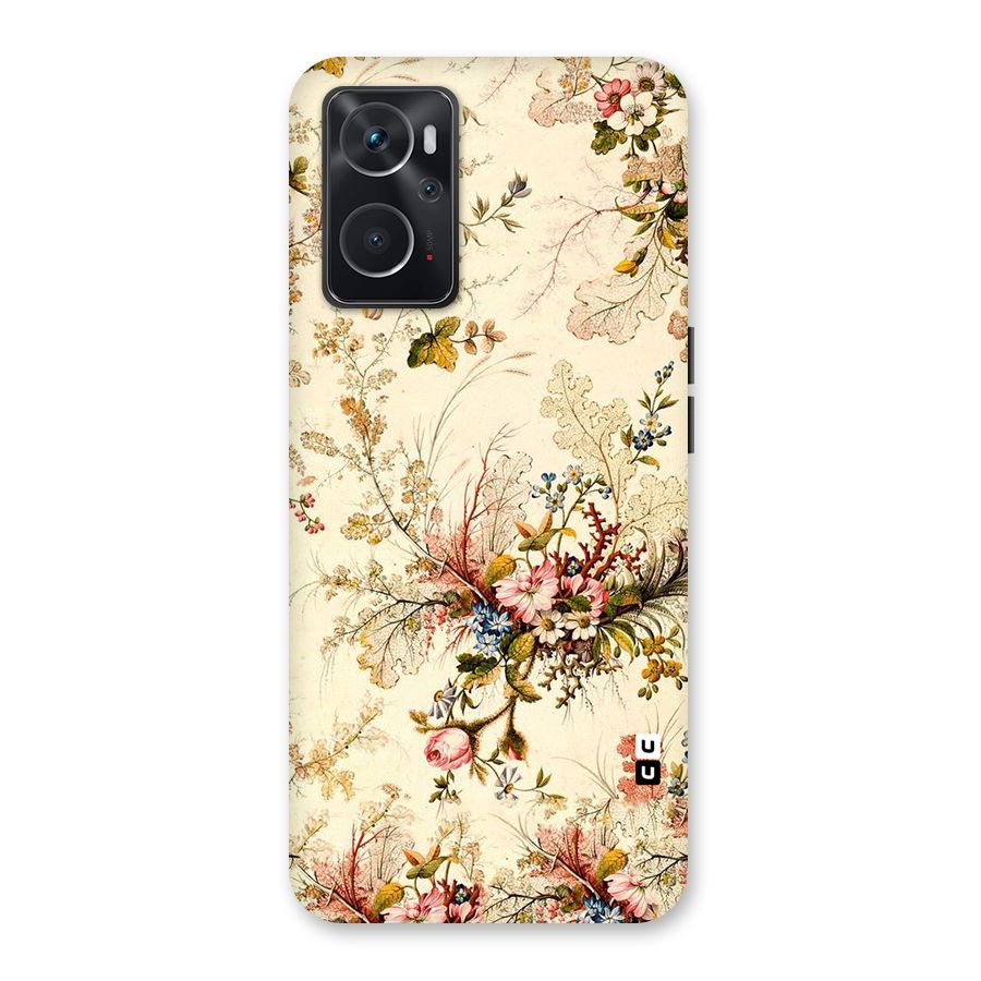 Beige Floral Back Case for Oppo K10 4G