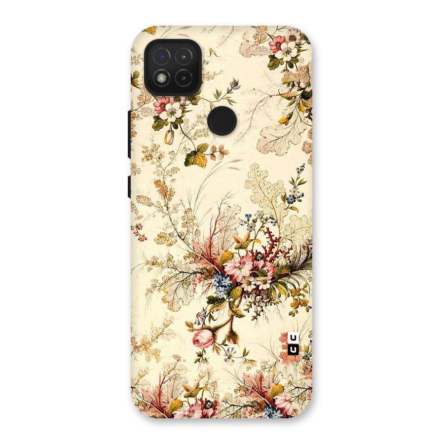 Beige Floral Back Case for Redmi 9 Activ