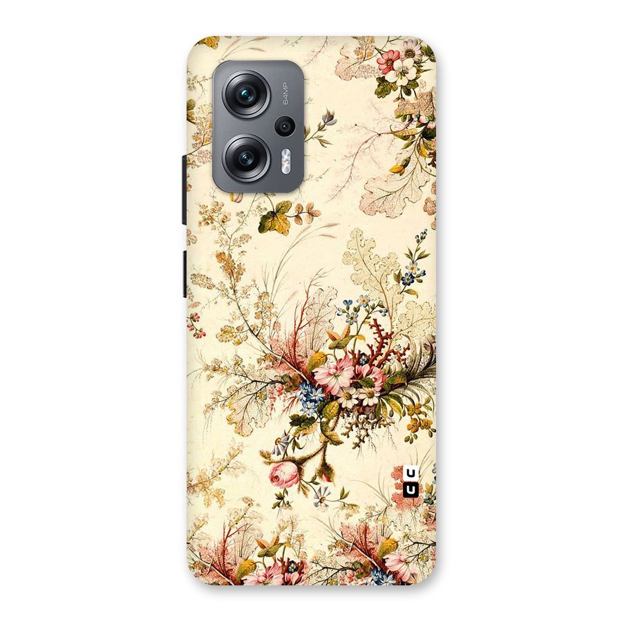 Beige Floral Back Case for Redmi K50i