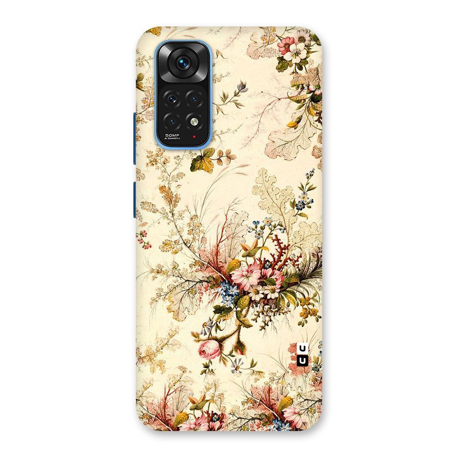 Beige Floral Back Case for Redmi Note 11S