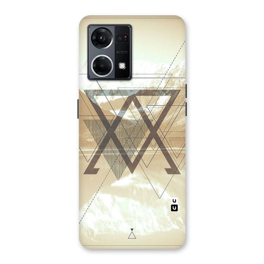 Beige View Glass Back Case for Oppo F21 Pro 5G