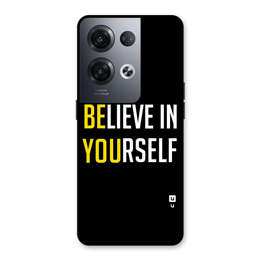 Believe In Yourself Black Back Case for Oppo Reno8 Pro 5G