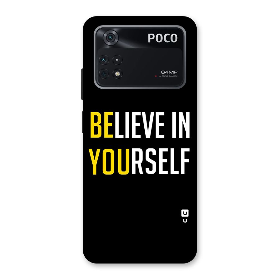 Believe In Yourself Black Back Case for Poco M4 Pro 4G