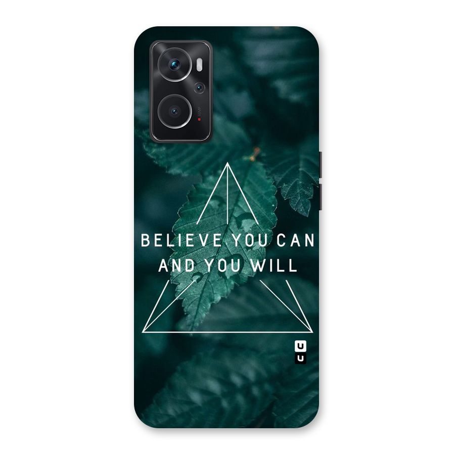 Believe You Can Motivation Back Case for Oppo K10 4G