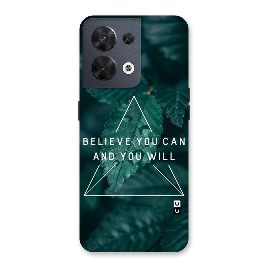 Believe You Can Motivation Back Case for Oppo Reno8 5G