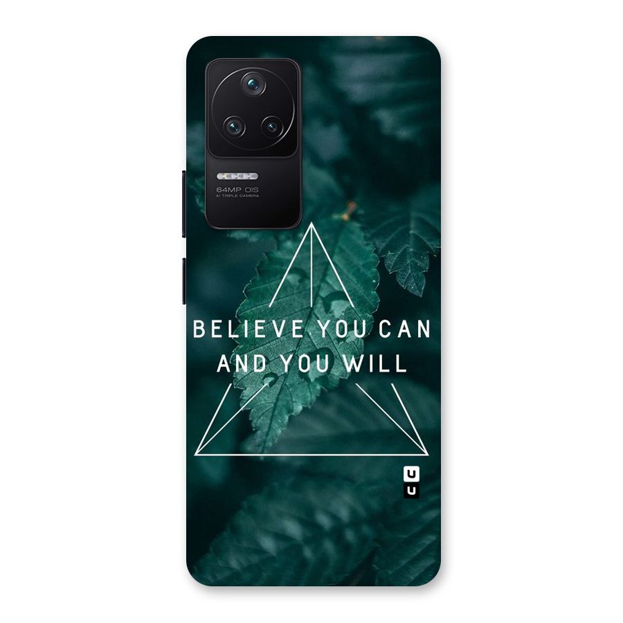 Believe You Can Motivation Back Case for Poco F4 5G