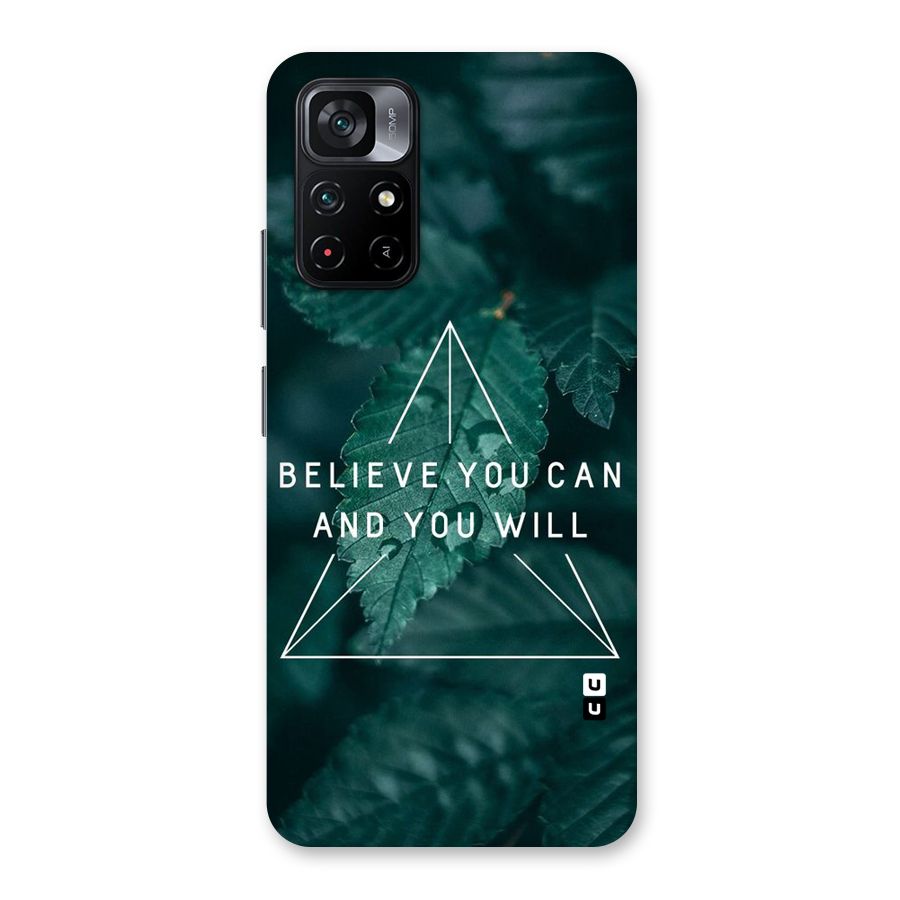 Believe You Can Motivation Back Case for Poco M4 Pro 5G