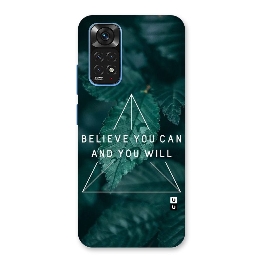 Believe You Can Motivation Back Case for Redmi Note 11
