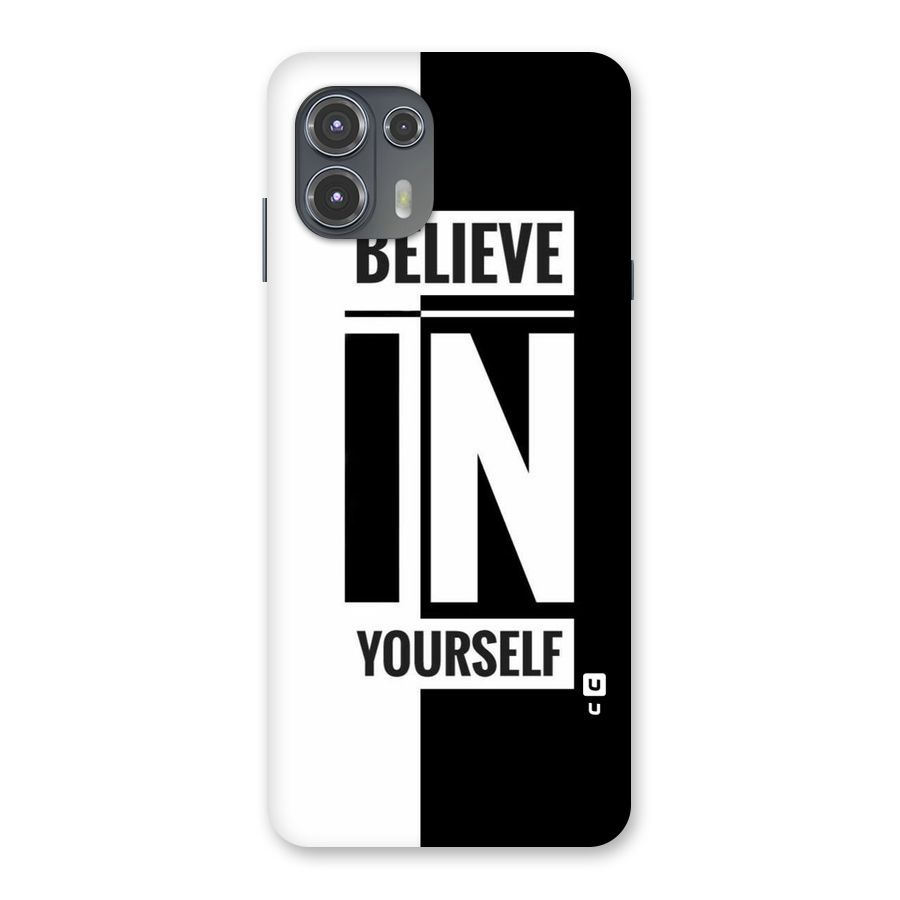 Believe Yourself Black Back Case for Motorola Edge 20 Fusion