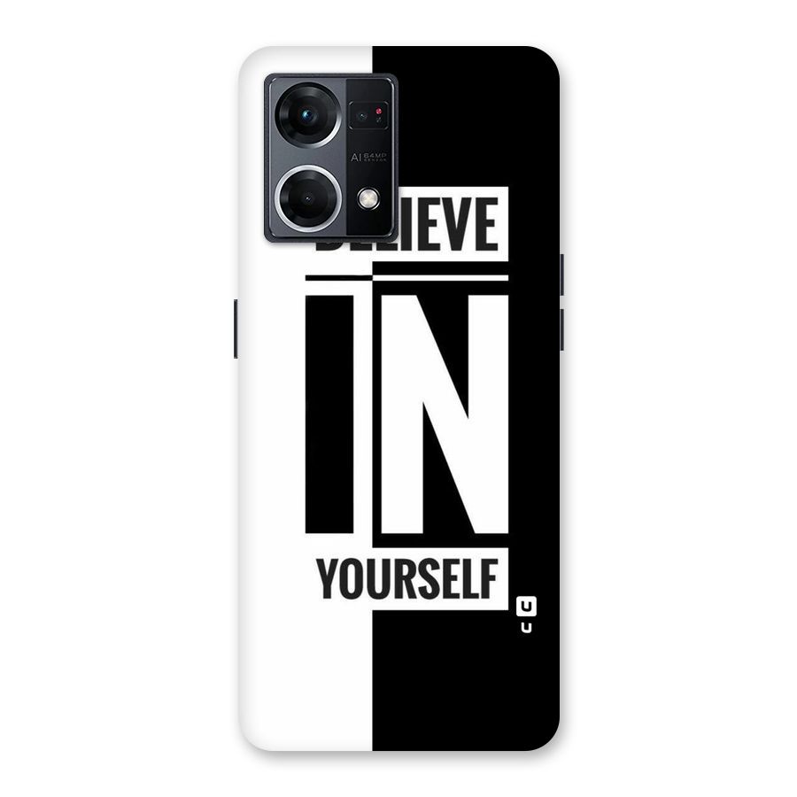 Believe Yourself Black Glass Back Case for Oppo F21 Pro 5G