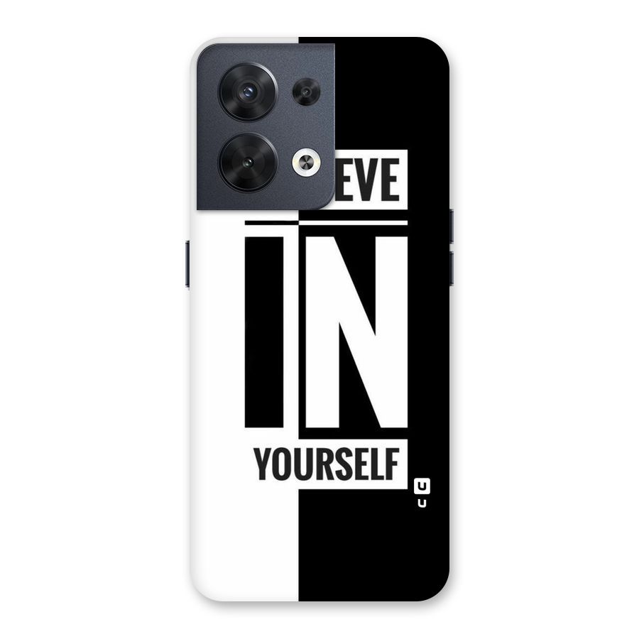 Believe Yourself Black Back Case for Oppo Reno8 5G
