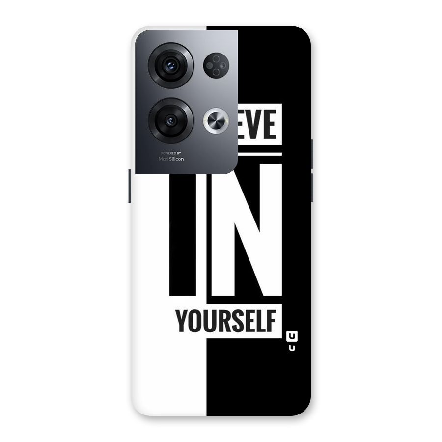 Believe Yourself Black Back Case for Oppo Reno8 Pro 5G
