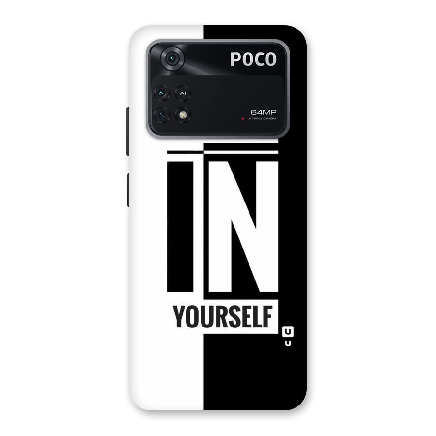 Believe Yourself Black Back Case for Poco M4 Pro 4G