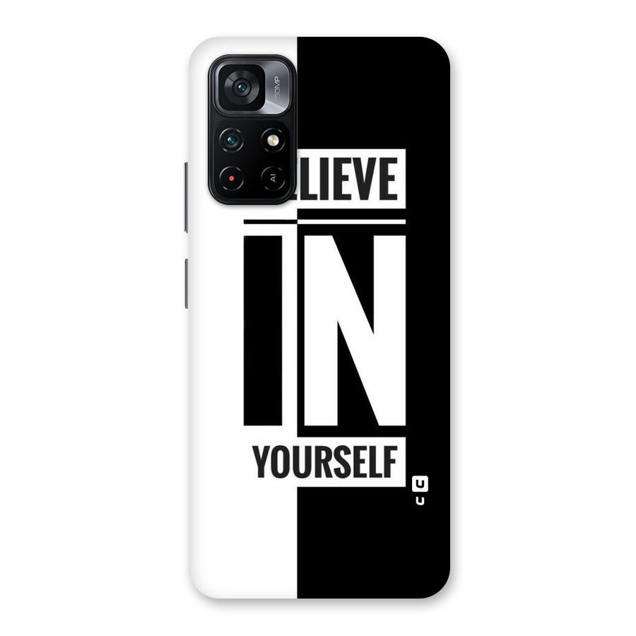 Believe Yourself Black Back Case for Poco M4 Pro 5G